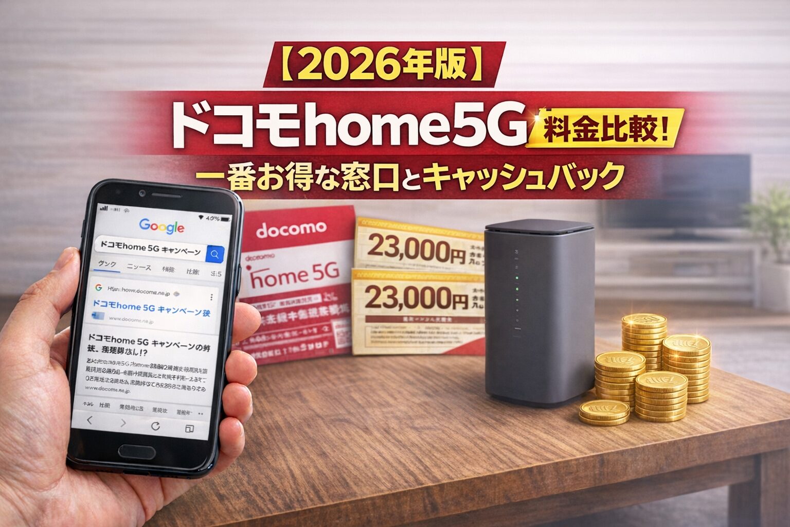 【2026年版】ドコモhome5G キャンペーン 料金比較!一番お得な窓口とキャッシュバック