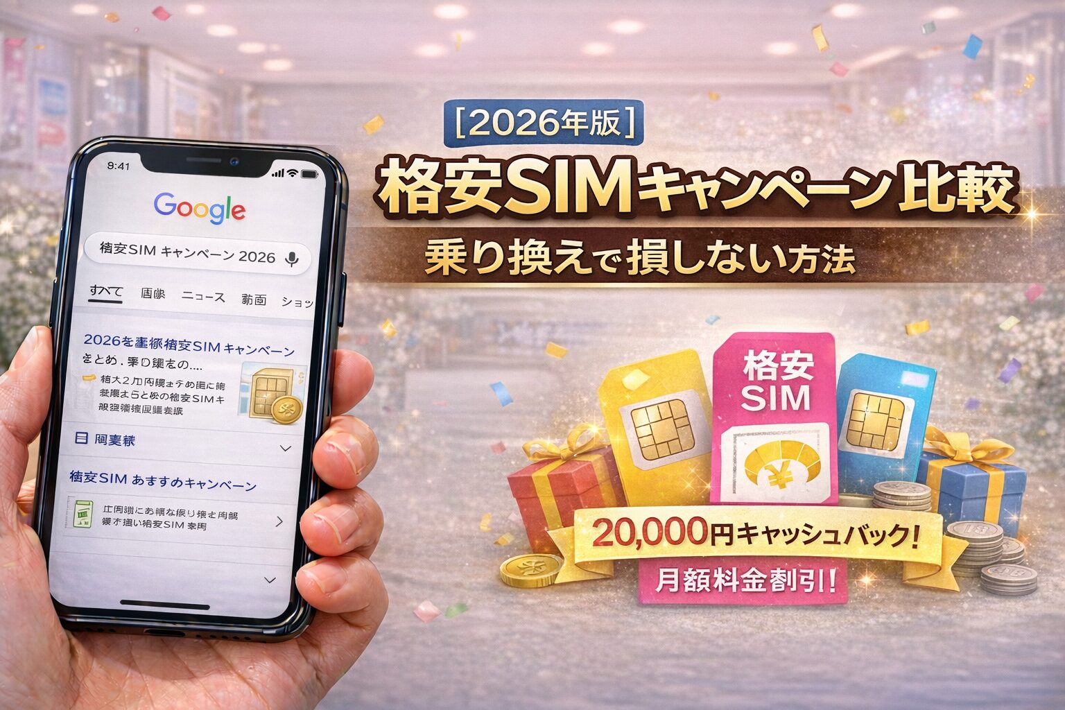 【2026年版】格安SIMキャンペーン比較｜乗り換えで損しない方法