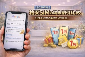 【2026年版】格安SIMの端末割引比較｜1円スマホの条件と注意点