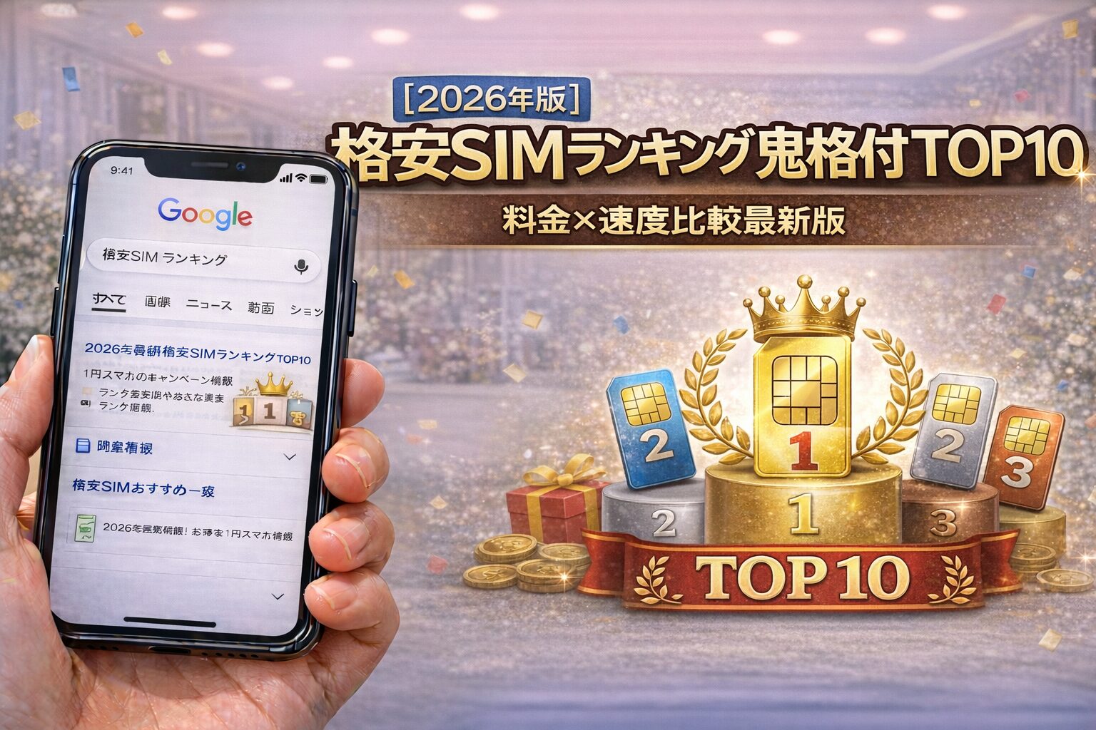 【2026年版】格安SIMランキング鬼格付けTOP10｜料金×速度比較最新版