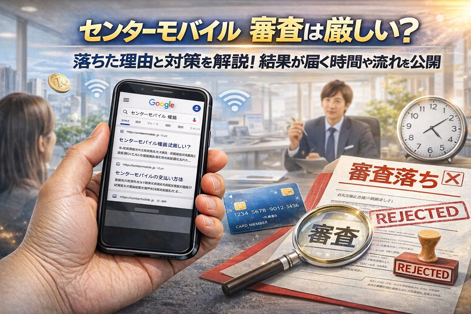 センターモバイルの審査は厳しい?落ちた理由と対策を解説!結果が届く時間や流れを公開