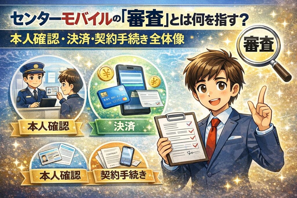 センターモバイルの「審査」とは何を指す?|本人確認・決済・契約手続きの全体像
