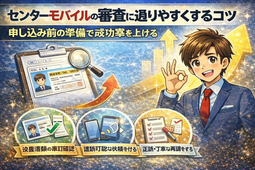 センターモバイルの審査に通りやすくするコツ|申し込み前の準備で成功率を上げる