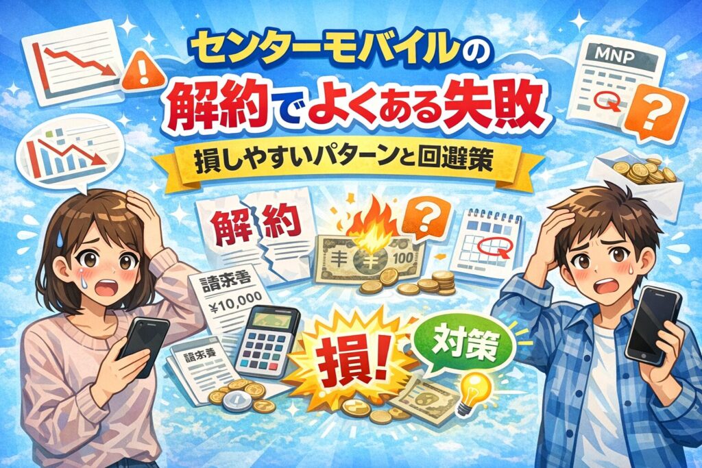 センターモバイルの解約でよくある失敗|損しやすいパターンと回避策