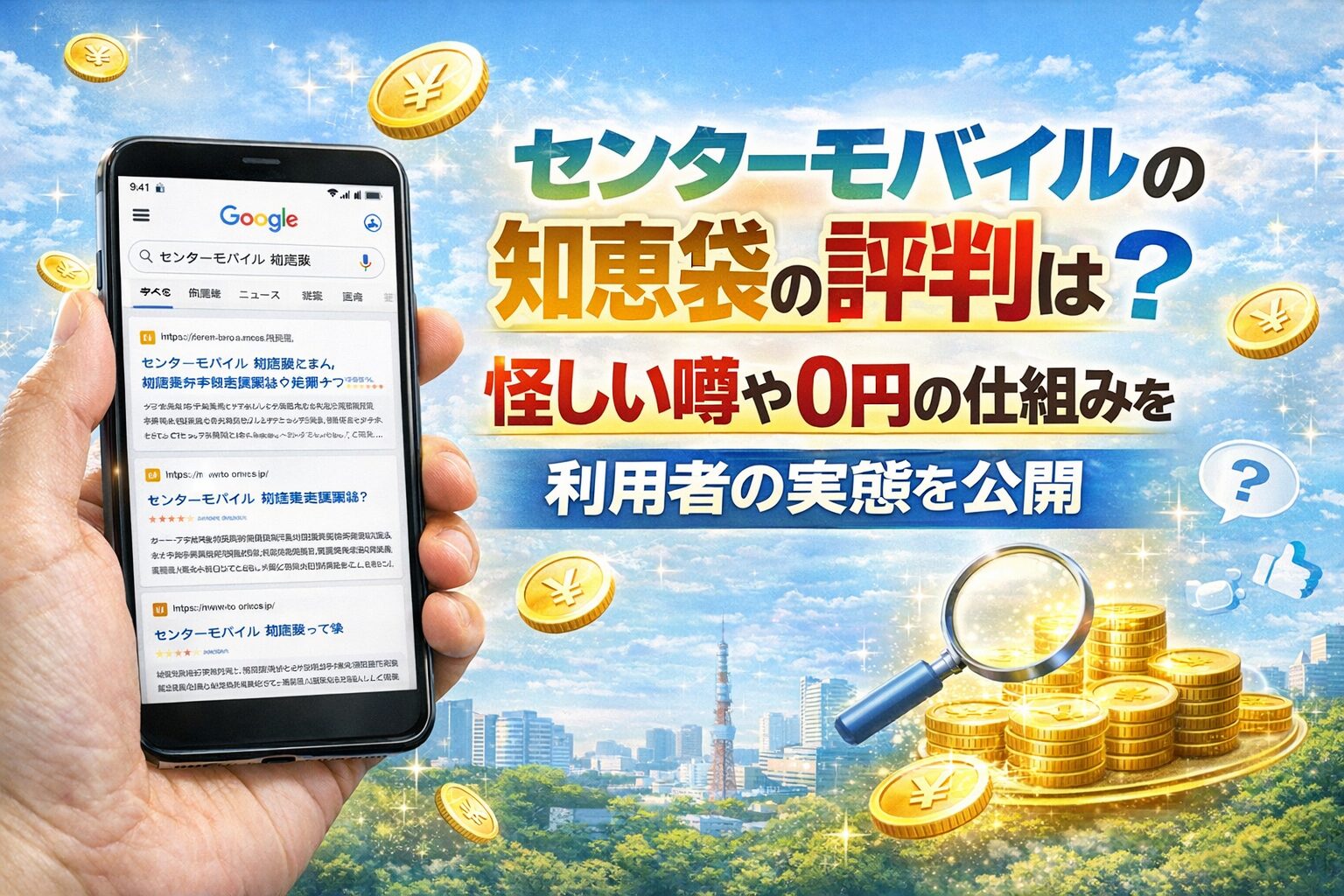 センターモバイルの知恵袋の評判は？怪しい噂や0円の仕組みを解説し利用者の実態を公開